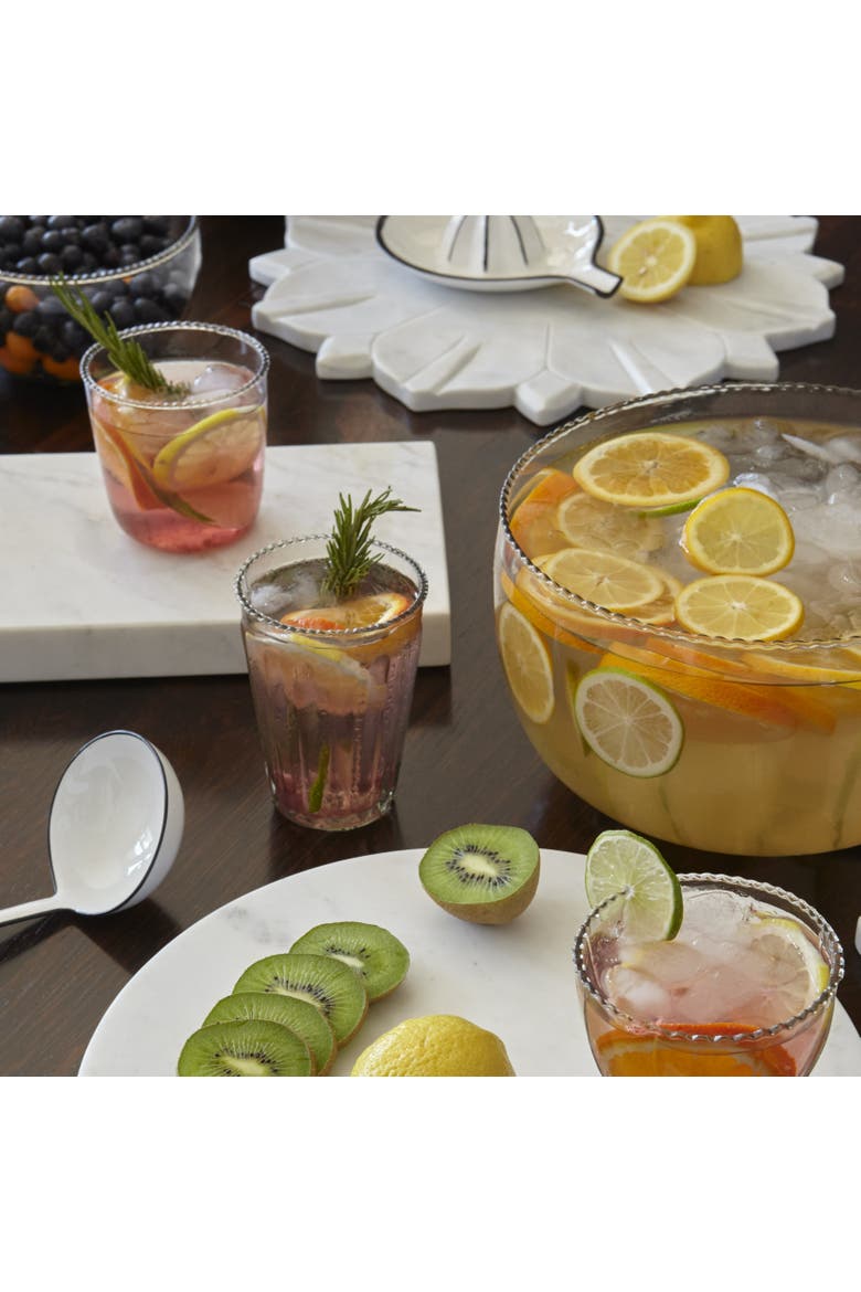Ruffle Glass Tumbler - Set of 4, Alternate, color, Clear