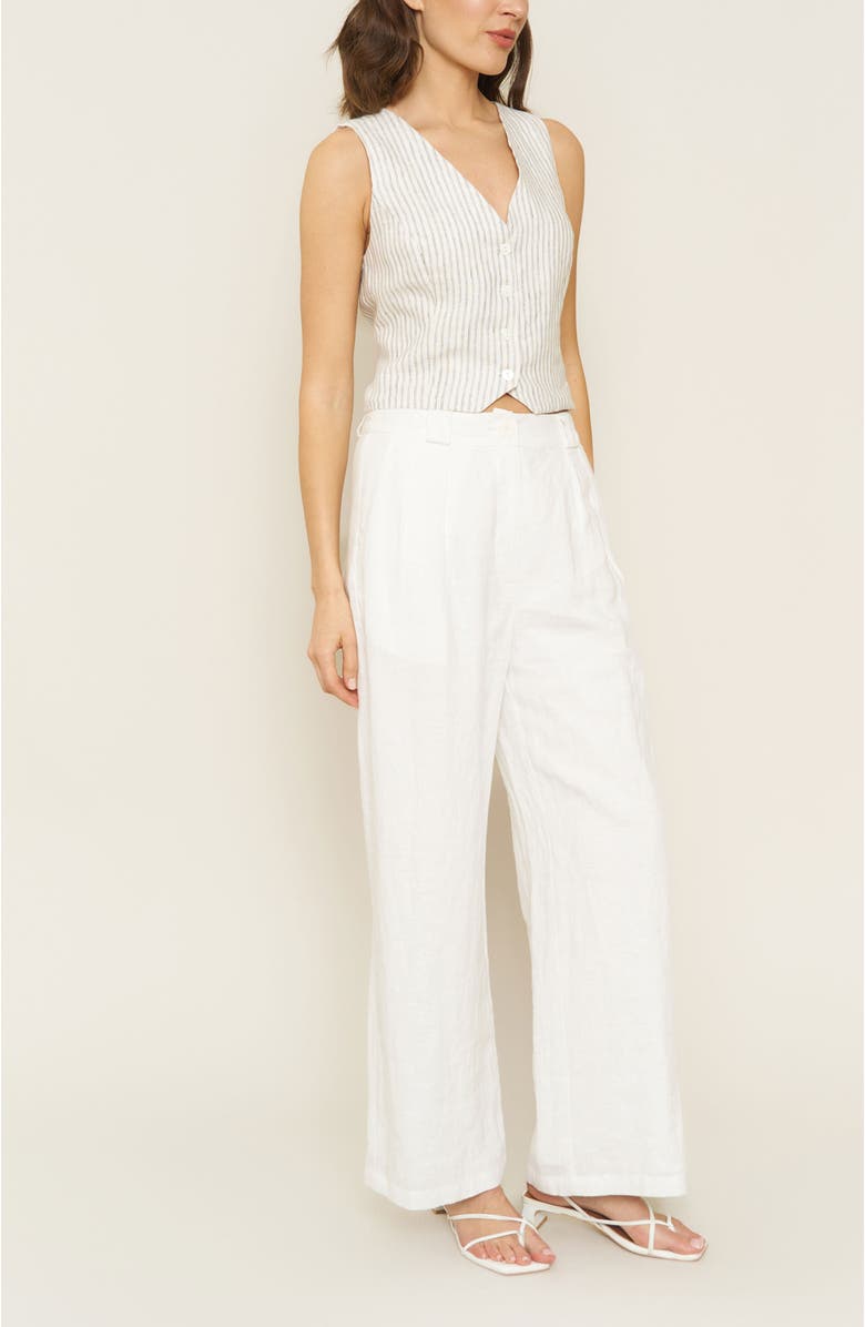 Whimsy + Row Leanna Pants, Alternate, color, White