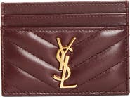 Saint Laurent Cassandra Matelassé Leather Card Case