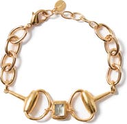 Chan Luu Horsebit Amethyst Link Bracelet