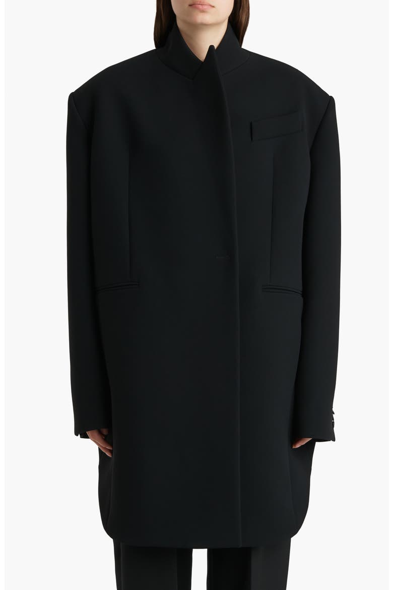 Comelle Crepe Coat, Main, color, BLACK
