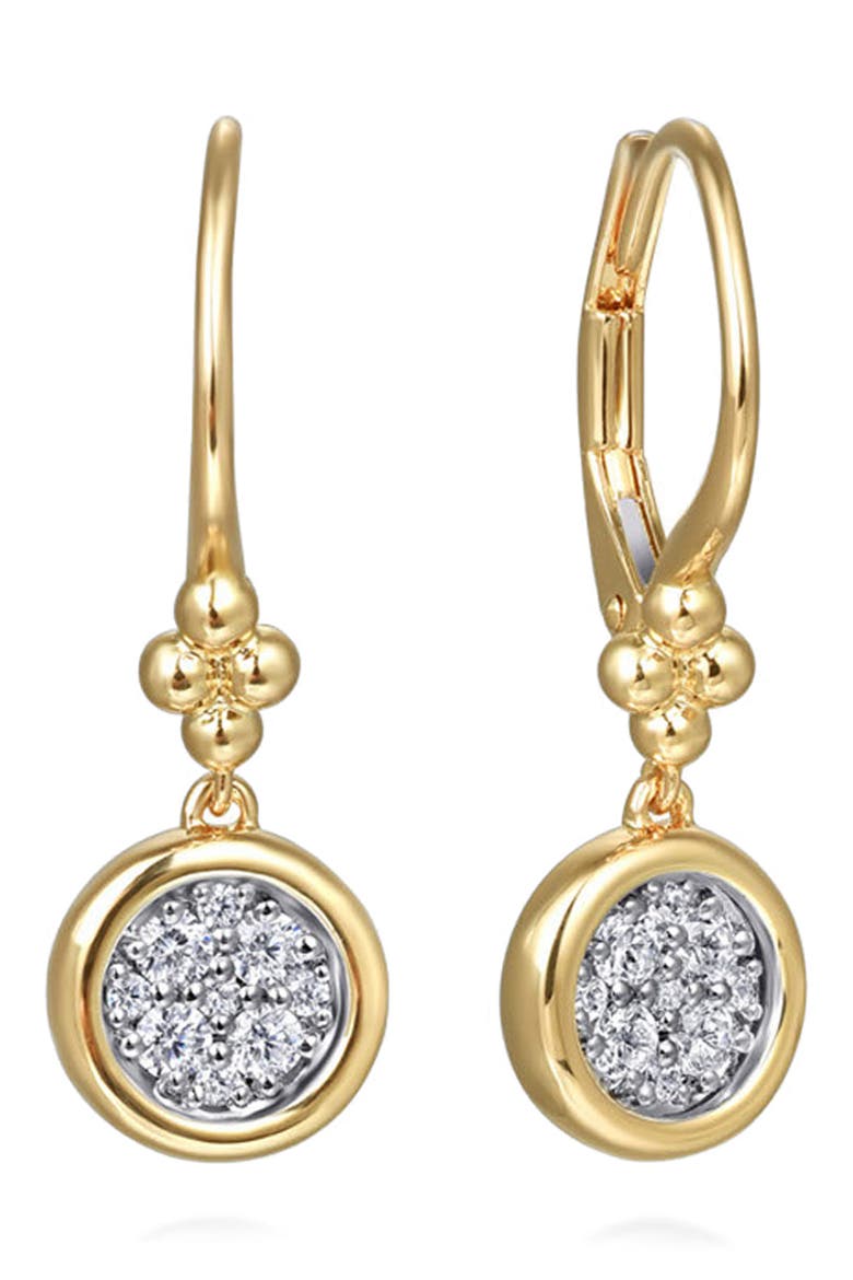 Bujukan Diamond Cluster Drop Earrings, Main, color, TWO TONE