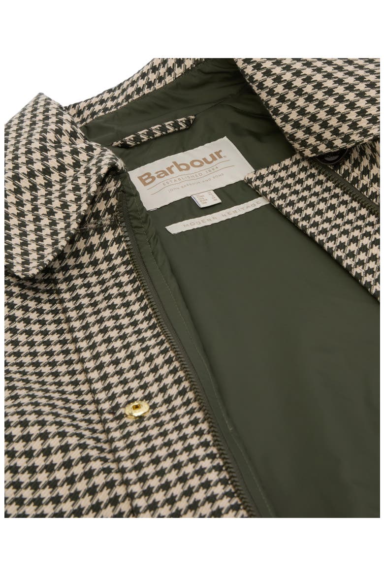 Kennedy Water Resistant Houndstooth Check Jacket, Alternate, color, SAGE HOUNDSTOOTH/ MIST