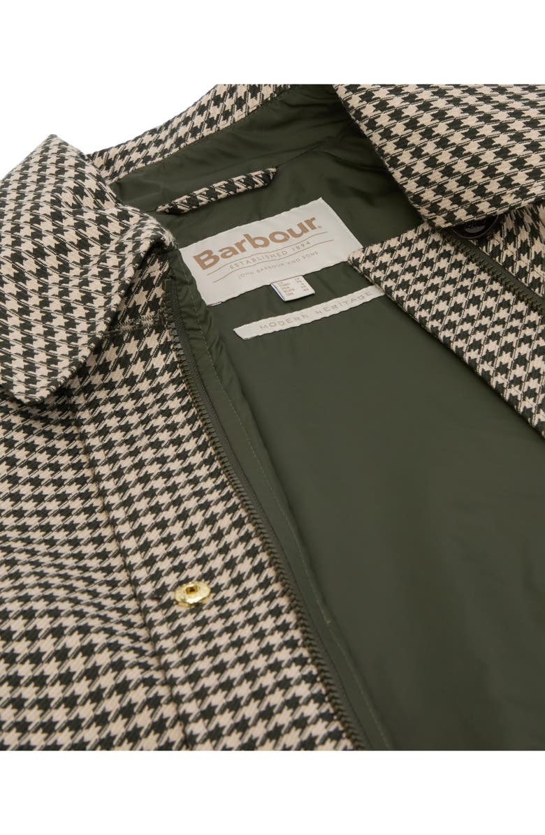 Barbour Kennedy Water Resistant Houndstooth Check Jacket, Alternate, color, Sage Houndstooth/ Mist