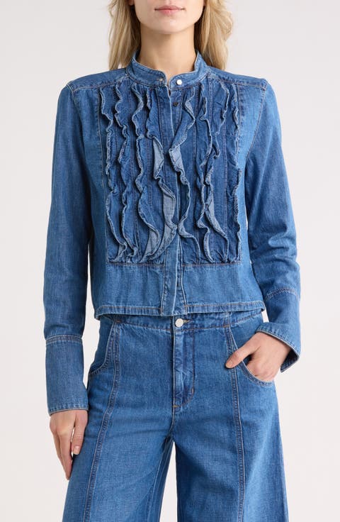 Patti Ruffle Denim Jacket