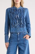 TWP Patti Ruffle Denim Jacket
