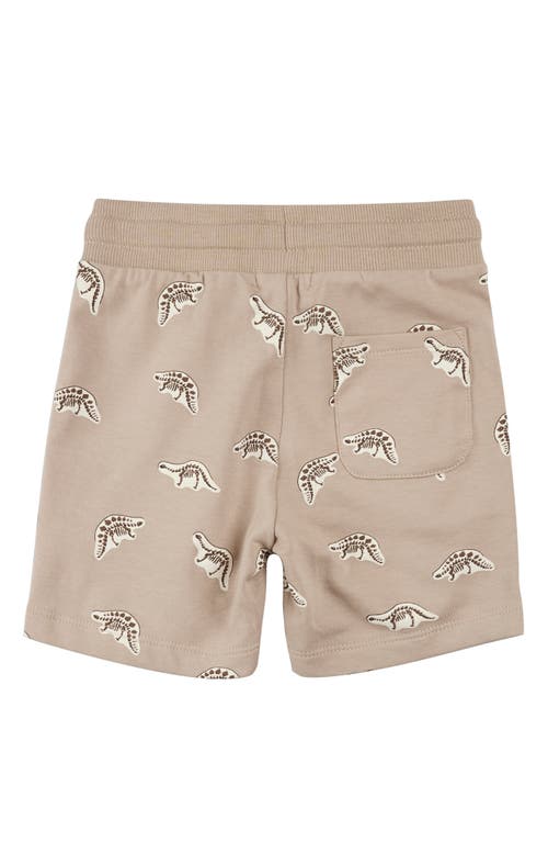 Miles The Label Kids' Dino Fossil Graphic Sweat Shorts In Sand