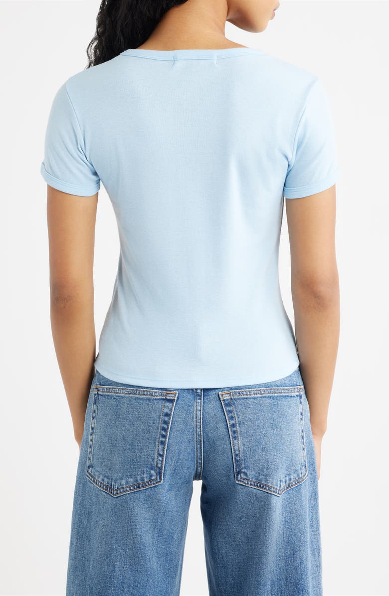 Vinyl Icons Silently Judging You Graphic Baby Tee, Alternate, color, Light Blue