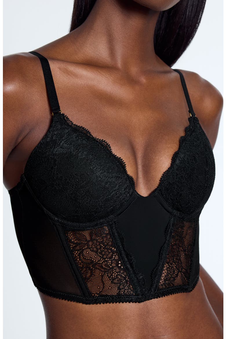 Lace Lift Up Corset Top, Main, color, Black