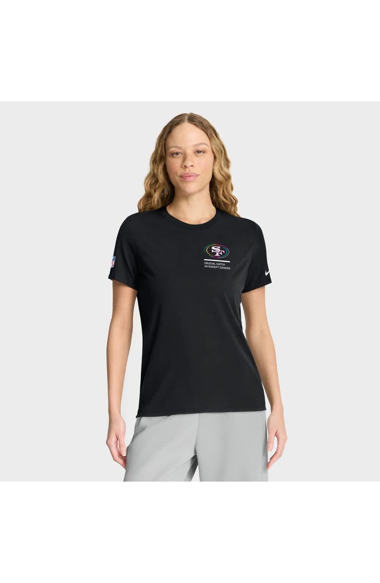 Nike Women's Nike Black San Francisco 49ers 2025 NFL Crucial Catch Tri-Blend Dri-FIT T-Shirt, Main, color, Black