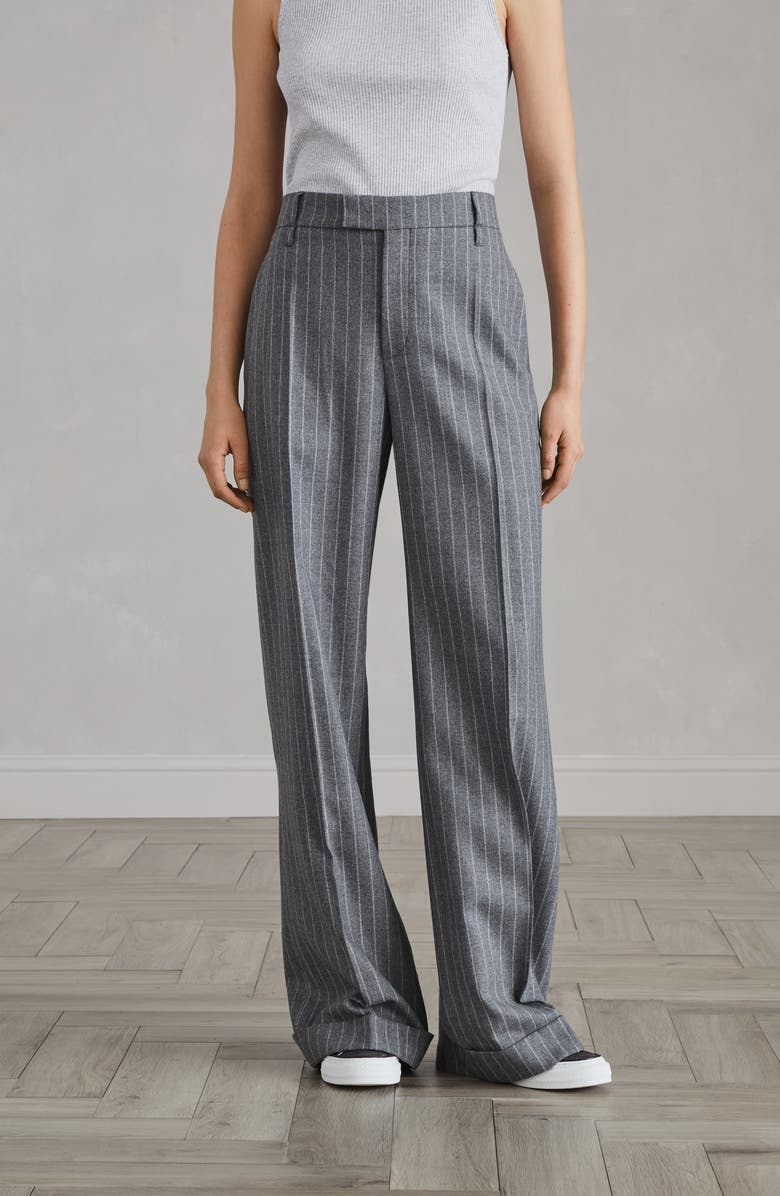 Brunello Cucinelli Loose Flared Trousers, Alternate, color,