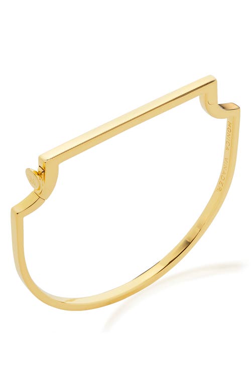 Monica Vinader Signature Skinny Bangle In Gold
