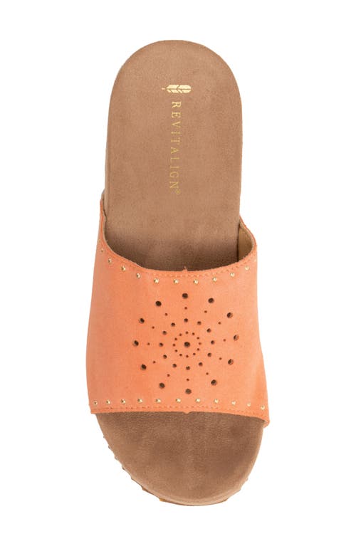 Revitalign Sofia Stud Slide Sandal In Orange