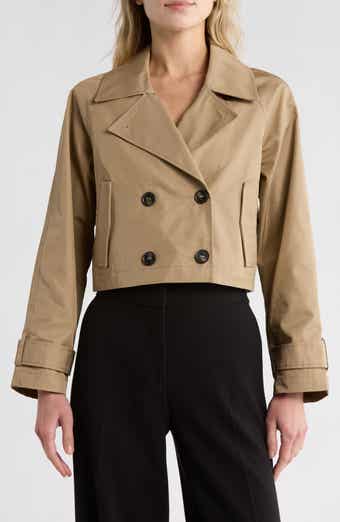 JASON WU Double Breasted Crop Trench Coat