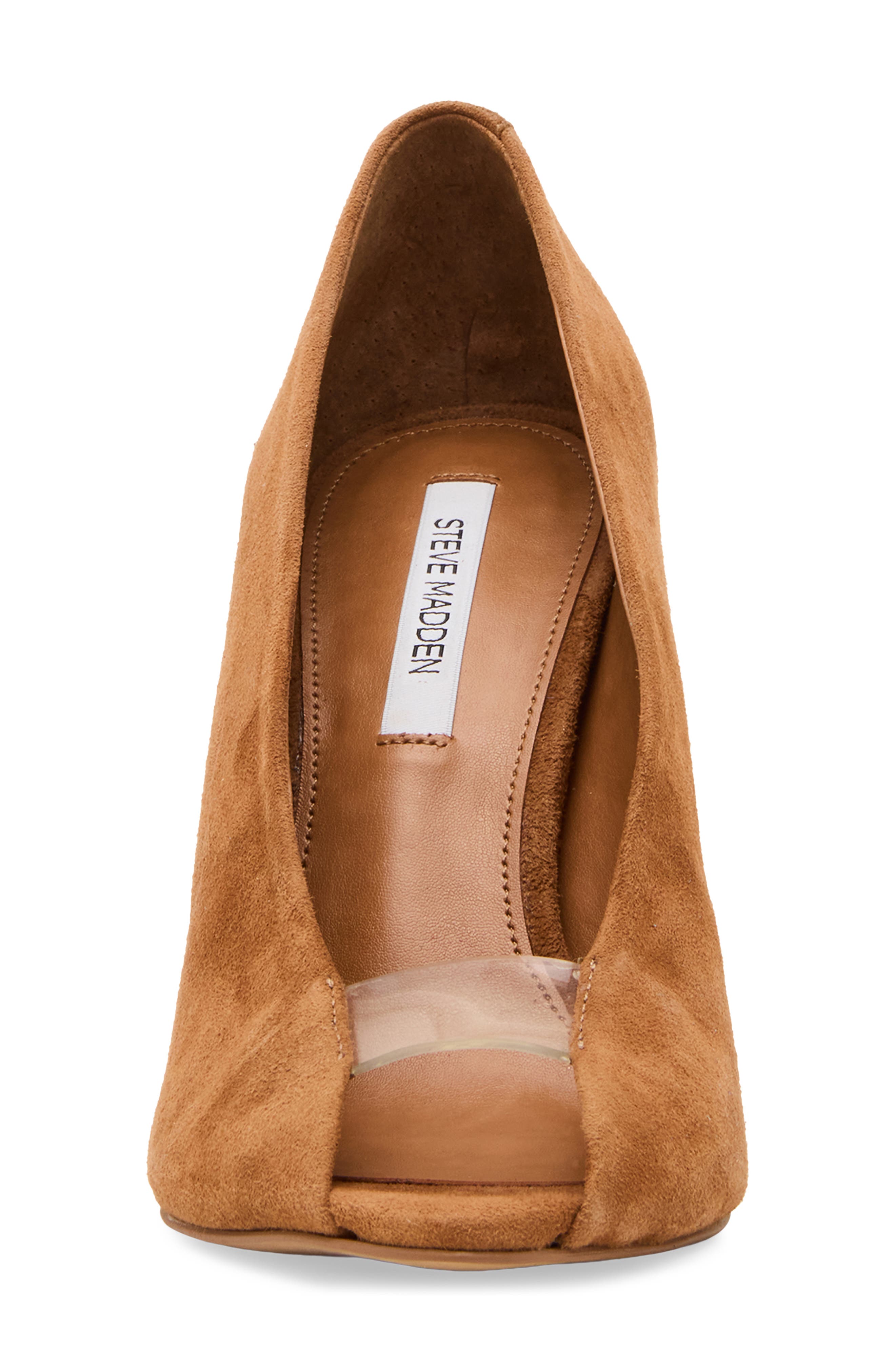 Santino Peep Toe Pump, Alternate, color, CHESNUT SUEDE