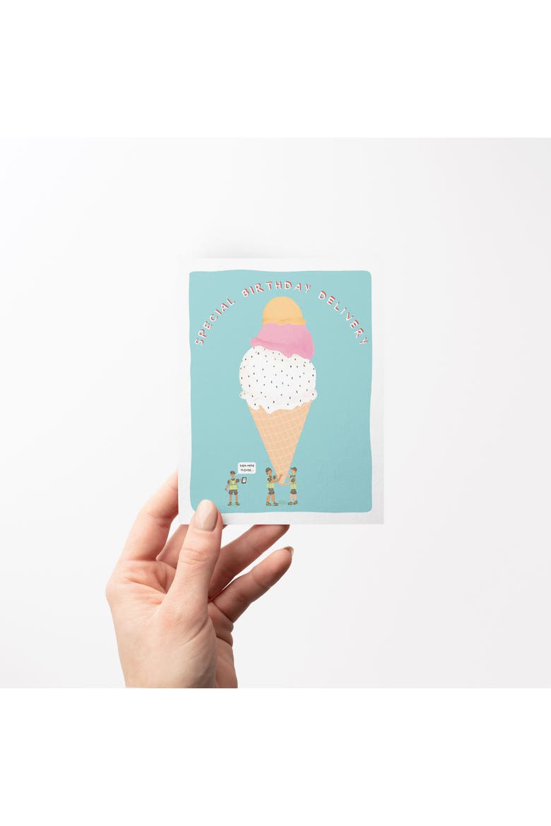 Birthday Greeting Card Pack (3ct) "Ice Cream Delivery", Alternate, color, Multi-Pack