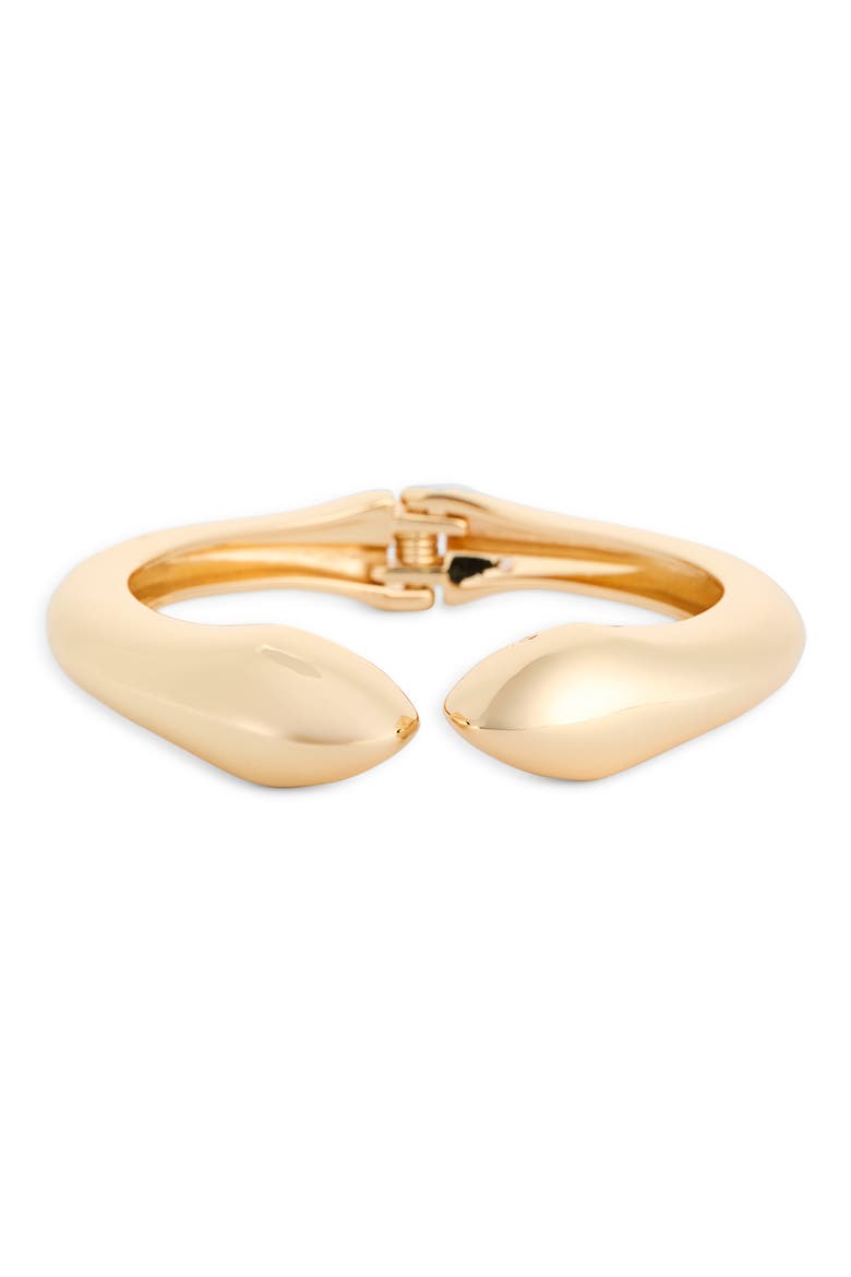 Hinged Teardrop Bracelet, Main, color, GOLD