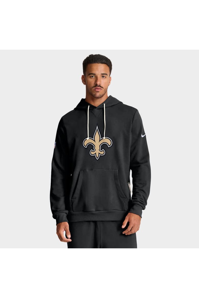 Men's Nike Black New Orleans Saints Sideline Initial Home Performance Pullover Hoodie, Alternate, color, Black