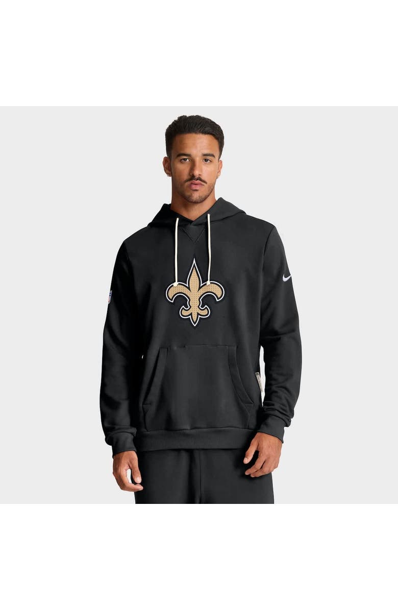 Nike Men's Nike Black New Orleans Saints Sideline Initial Home Performance Pullover Hoodie, Alternate, color, Black