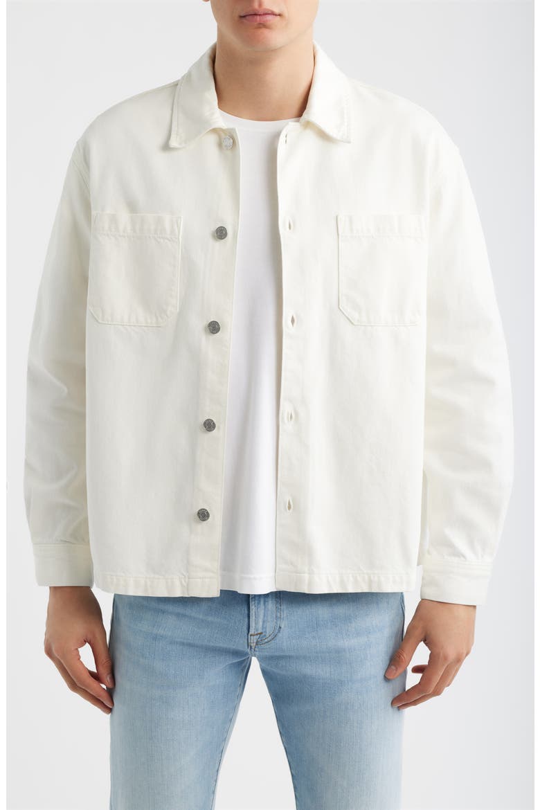 Cotton Blend Shirt Jacket, Main, color, NATURAL