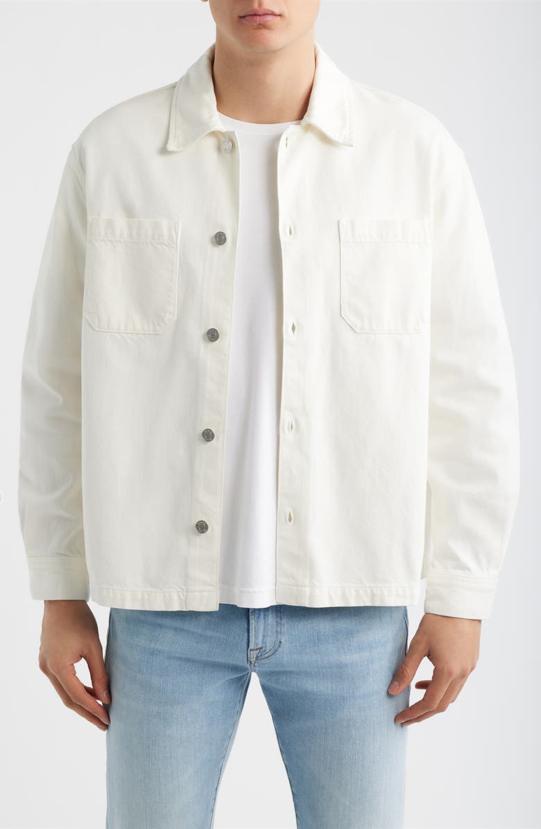 FRAME Cotton Blend Shirt Jacket, Main, color, Natural