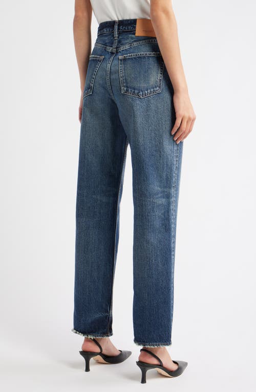 Moussy Vintage Atmore Wide Straight Leg Jeans In Blue