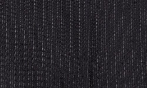 Acne Studios Tailored Pinstripe Wool Blend Trousers In Black 900