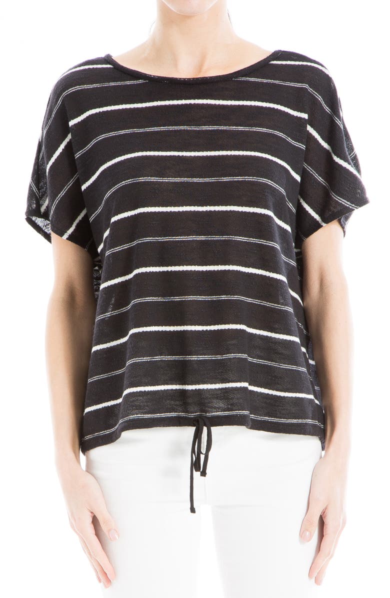 MAX STUDIO Stripe Drawstring T-Shirt, Alternate, color, 