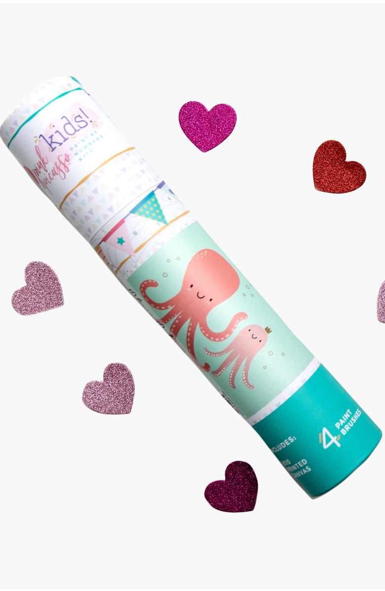 Pink Picasso Kits Olivia Octopus Paint-by-Numbers Kit, Alternate, color, Pink / Light Blue