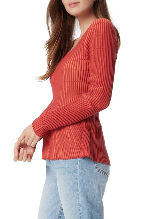 Sam Edelman Gia Crewneck Peplum Knit Top In Red
