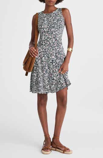 Madewell Button Front Boat Neck Minidress
