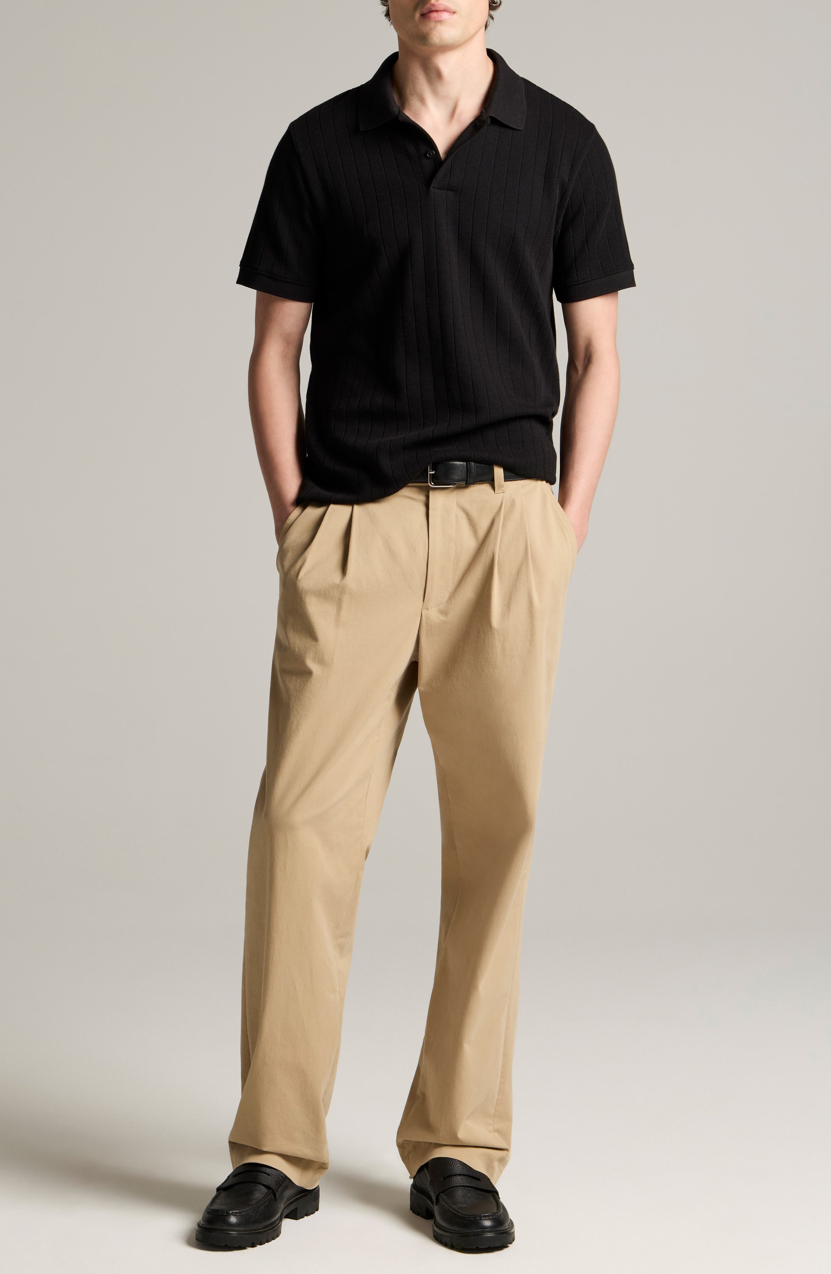 Vince Drop Needle Stripe Pima Cotton Polo — фото 4