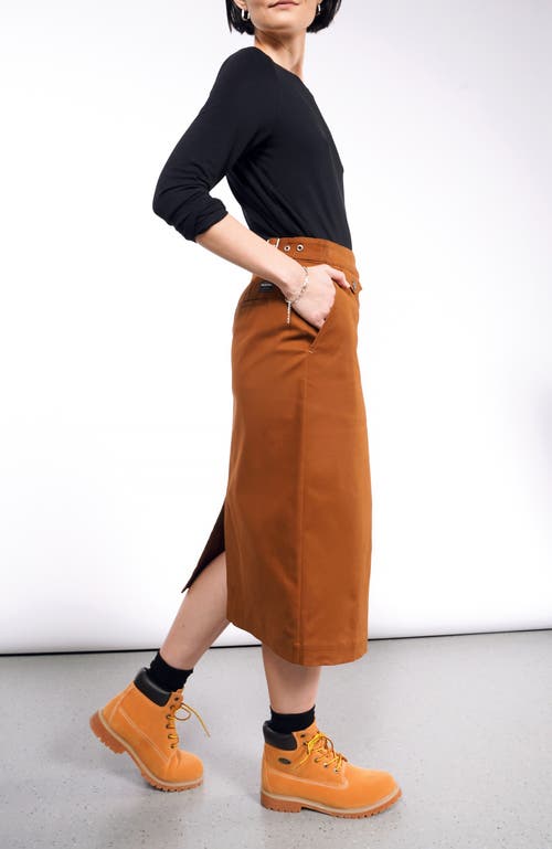 Wildfang Essential Utility Wrap Skirt In Walnut