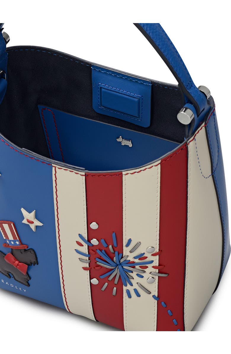 Radley Fireworks And Stripes Small Open Top Crossbody Bag, Alternate, color, Cobalt