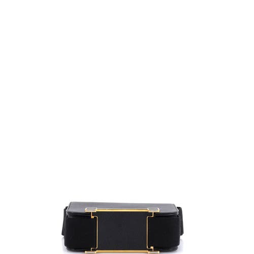 Pre-owned Hermes Hermes Geta Bag Chevre Mysore In Black