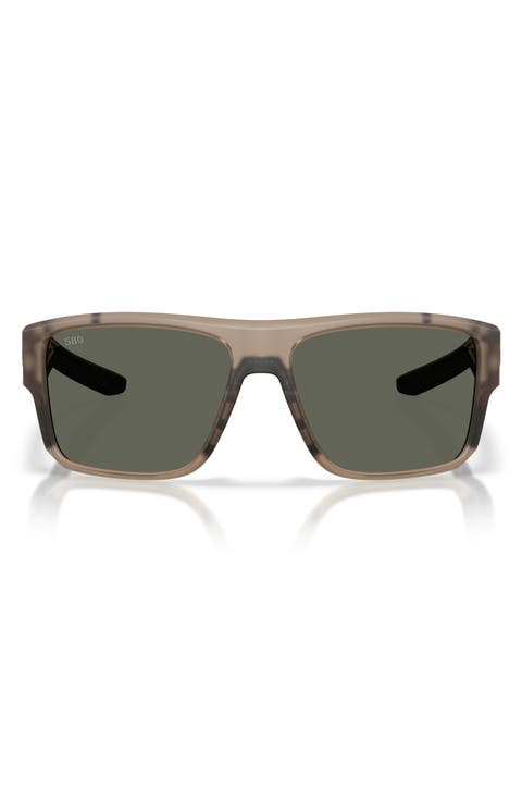 Taxman 59mm Polarized Rectangular Sunglasses