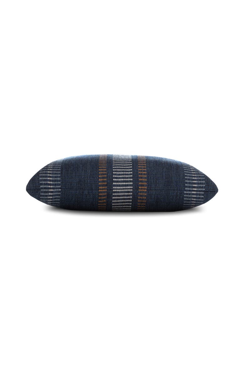Journey Indoor & Outdoor Woven Accent Pillow, Alternate, color, Indigo