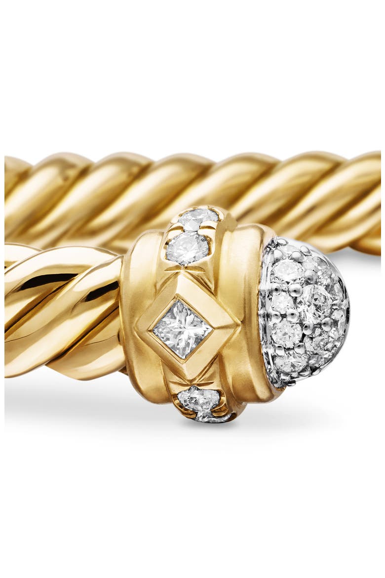 Renaissance® Oval Cablespira Bracelet in 18K Yellow Gold with Diamonds, 4.5mm, Alternate, color, 18K YELLOW GOLD