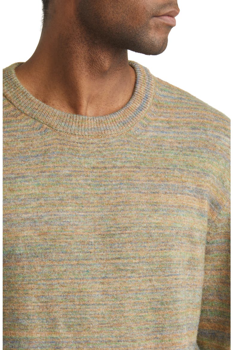 Pull Andrew Space Dye Crewneck Sweater, Alternate, color, LIGHT KHAKI