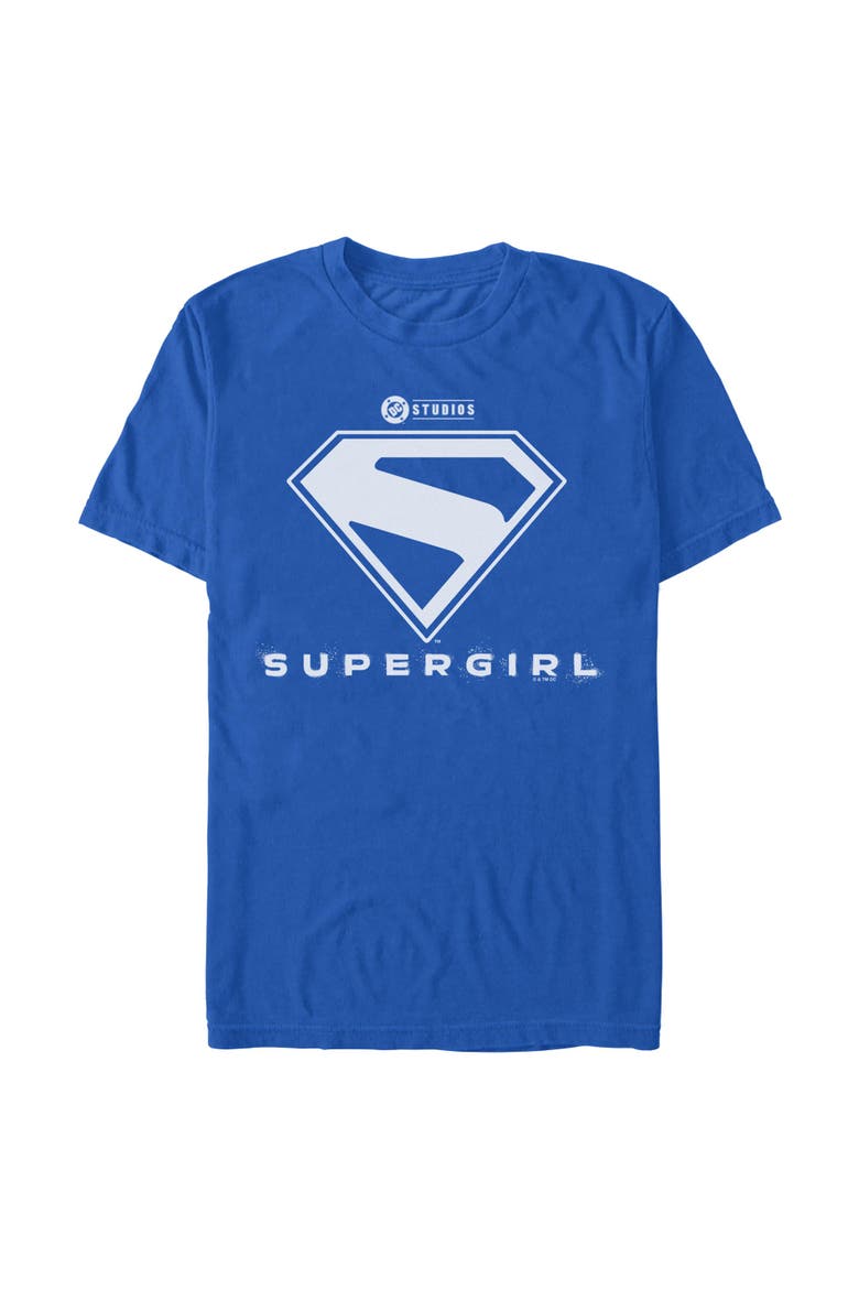 Men's Supergirl Official Shield White Logo  Graphic T-Shirt, Main, color, Royal Blue