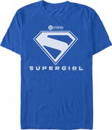 Supergirl Men's Supergirl Official Shield White Logo Graphic T-Shirt