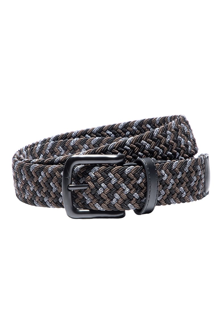 Stretch Woven Belt, Main, color, BROWN MULTI