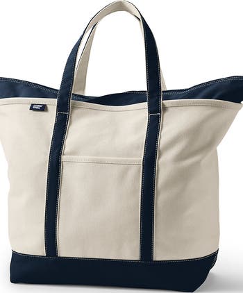 LANDS’END canvas tote bag size M Lands' End Zip Top Canvas Tote Bag | Nordstrom