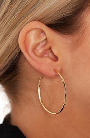 Argento Vivo Sterling Silver Twist Hoop Earrings