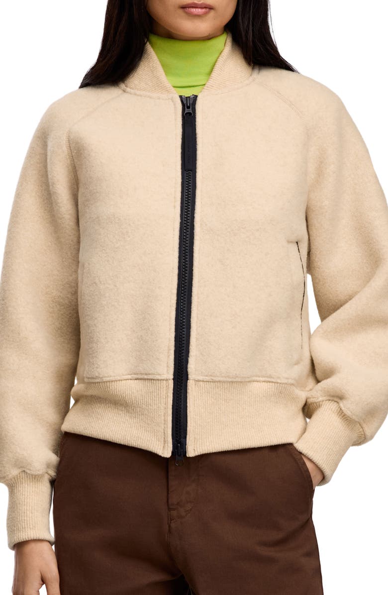Canada Goose Sierra High Pile Fleece Bomber, Main, color, Light Tan