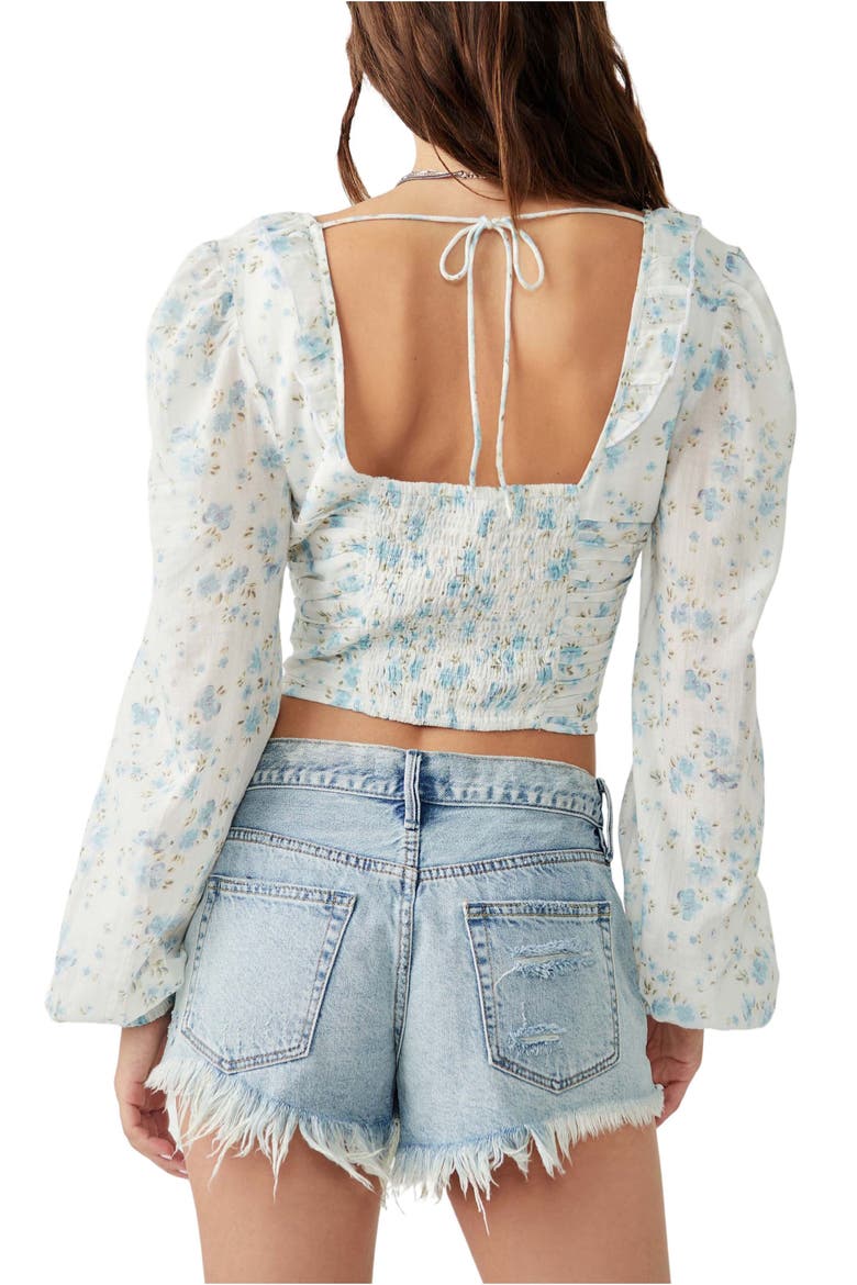 Another Life Print Crop Top, Alternate, color, WHITE COMBO