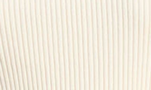 Vince Ribbed-knit Cotton-blend Midi Skirt In White