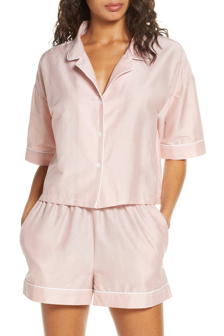 Mia Short Pajamas, Main, color, PINK/ WHITE