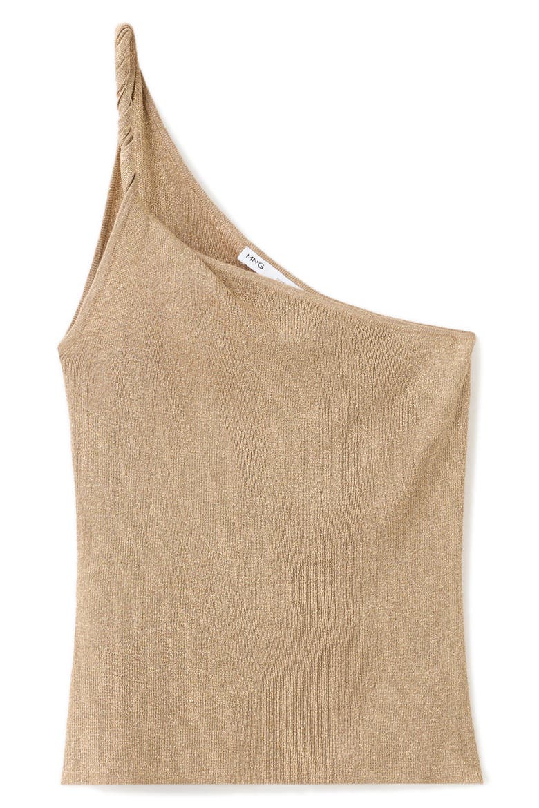 Metallic Asymmetric Knit Top, Alternate, color, GOLD