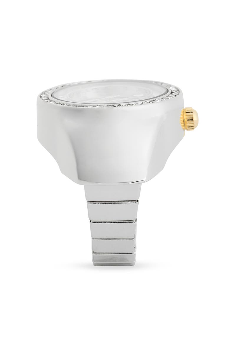 Floating Crystal Ring Watch, Alternate, color, SILVER
